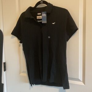 Hollister black polo shirt Women’s XL - brand new with tag